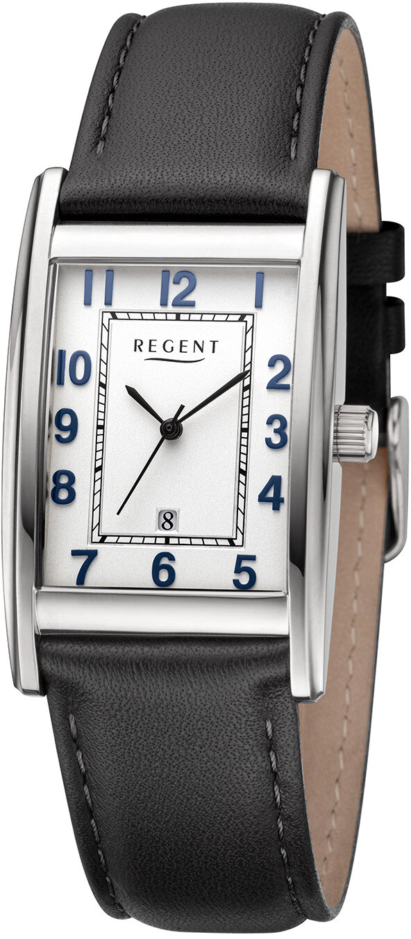 REGENT - Herrenuhr Quarz eckig Leder - F1518 - Herrenuhren