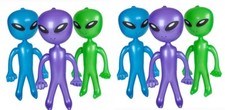 6 ASST 36 in INFLATABLE ALIEN ufo inflate blowup aliens monster toys wholesale
