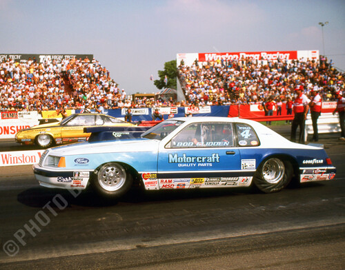 BOB GLIDDEN PRO STOCK THUNDERBIRD NHRA DRAG DRAG RACING ORANGE COUNTY 1983 - Foto 1 di 1