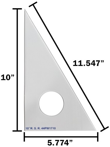10-inch 30-60-90 Drafting Triangle, Clear Plastic - Picture 2 of 3