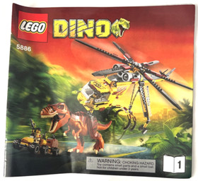 LEGO Dino 5886 Instruction Manuals Set 1 & 2 With Extra Parts Minifig Pieces