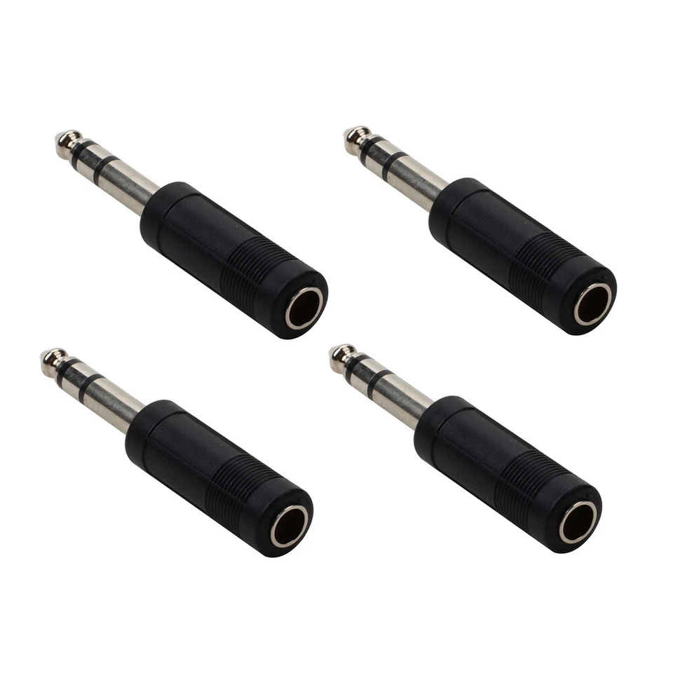 6.35mm Jack Socket to 6.35mm 1/4 inch Mono Dual Channel Jack Plug Audio Adapter - Image 3 of 4