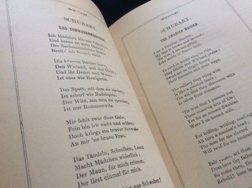 Antique 1886 Poetry of Germany poets in English & German A. Baskerville Book - Imagen 7 de 11