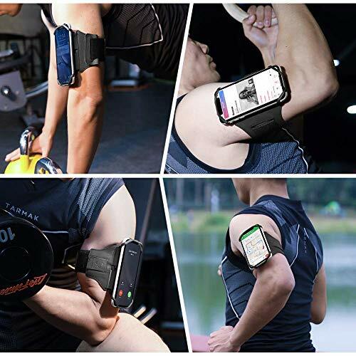 Running Armband 360°Rotatable & Key Holder Phone Armband for HikingBikingWalking - Photo 7 sur 9