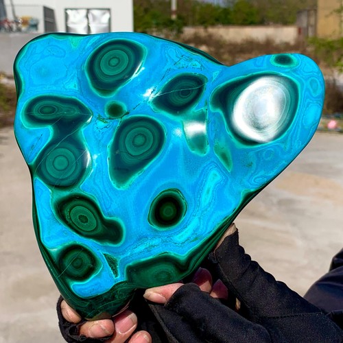 Campione minerale grezzo grappolo trasparente crisocolla/malachite naturale 4,84 libbre - Foto 19 di 22