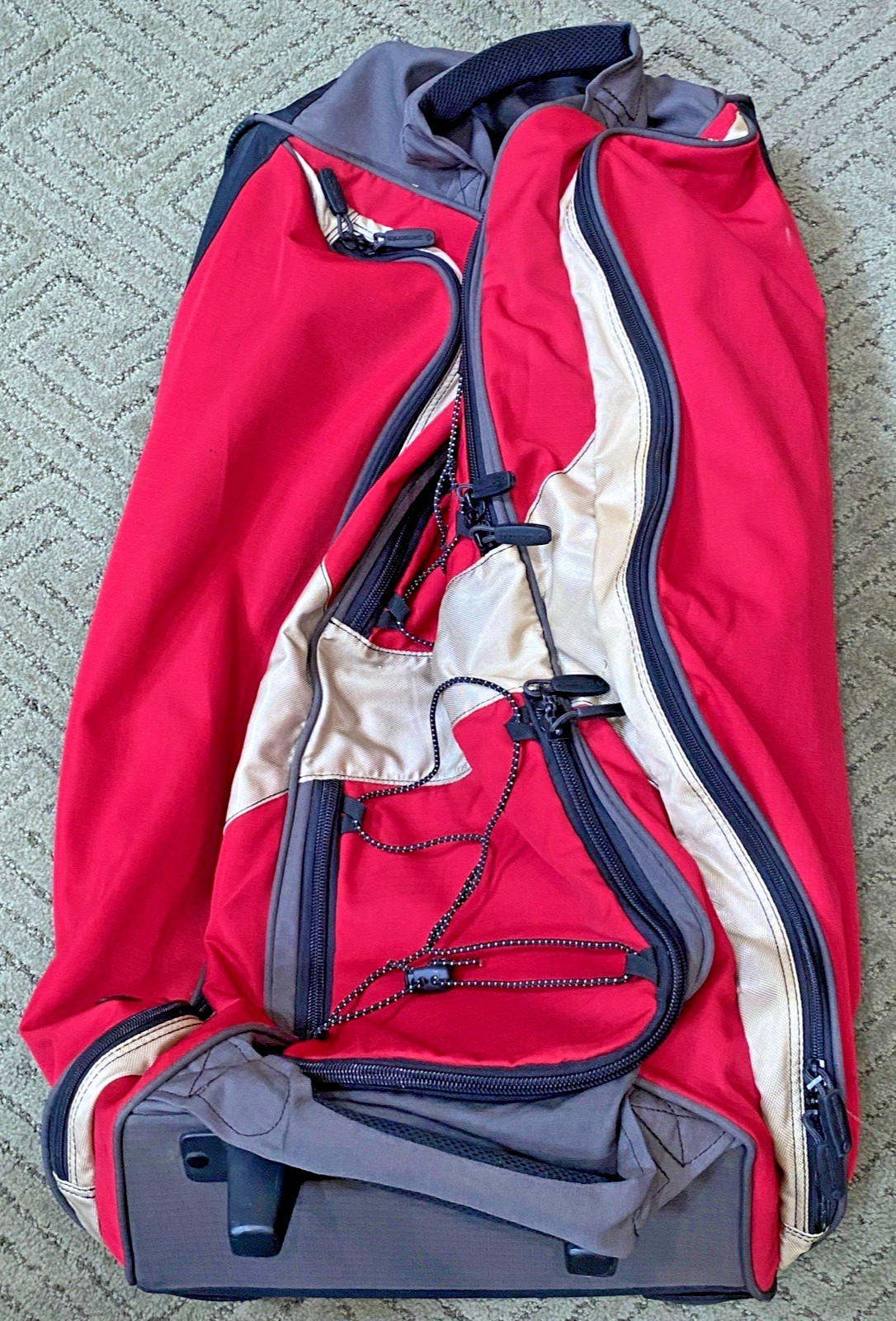 Samsonite Ripstop Wheeled Rolling Duffel Bag Red 34&rdquo; Exten