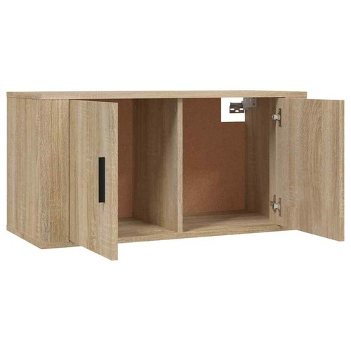 NNEVL Wall Mounted TV Cabinet Sonoma Oak 80x34.5x40 cm - Picture 8 of 11