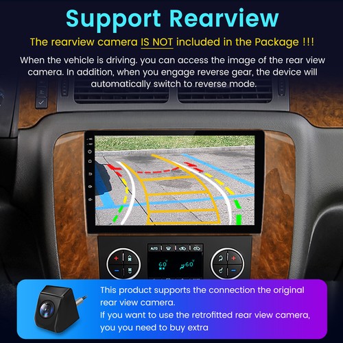 For GMC Yukon 3 GMT 900 2006-2014 Android12 9"Car Radio Stereo GPS Nav 1+32G USB - Picture 10 of 14