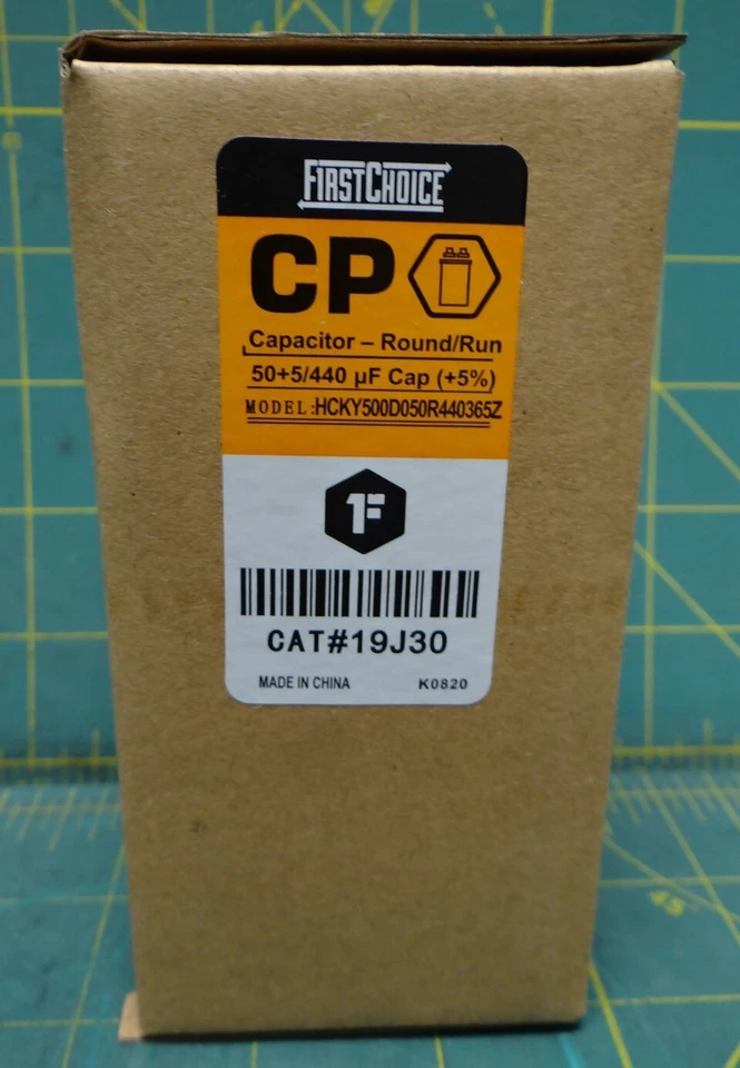 Capacitor universal First Choice 19J30 50 + 5 MFD 440V redondo HCKY500D050R440365Z - Imagem 2 de 4