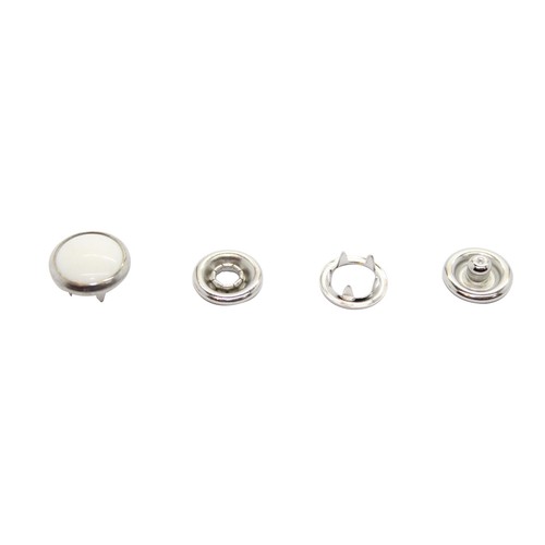Brass Snap Poppers Pearl White 10/20/50/100pcs for Leather Craft 9.5mm/10mm/12mm - Picture 10 of 12