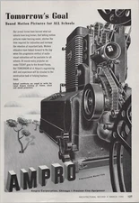 1944 Print Ad * AMPRO Amprosound Model YSA Motion Picture Projector