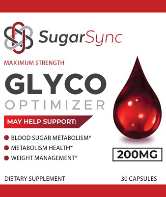 SugarSync Glyco Optimizer Blood Health Support - 30 Capsules Genuine Sugar Sync