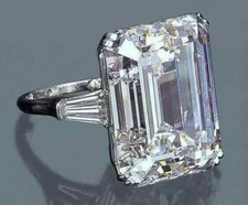 4.5Ct Emerald Cut Lab-Created Diamond Engagement Wedding 14K White Gold FN Ring