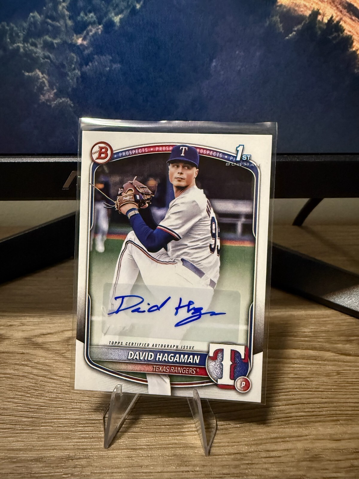 2025 Bowman David Hagaman 1st Auto Paper Texas Rangers