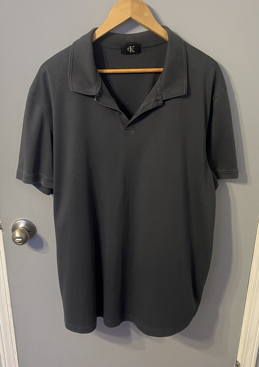 Calvin Klein blue classic short sleeve polo shirt menswear. 27