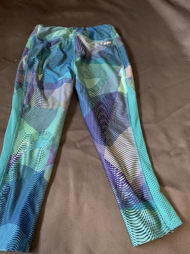 Dan Skin Youth Multicolored Leggings Sz S-(4-6) With Mesh On Outside Legs - Picture 3 of 5