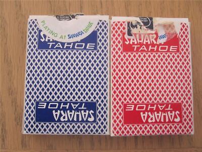 2 Vintage Decks Nevada Casino SAHARA TAHOE Playing Cards Red 2 Vintage Decks Nevada Casino SAHARA TAHOE Playing Cards Red