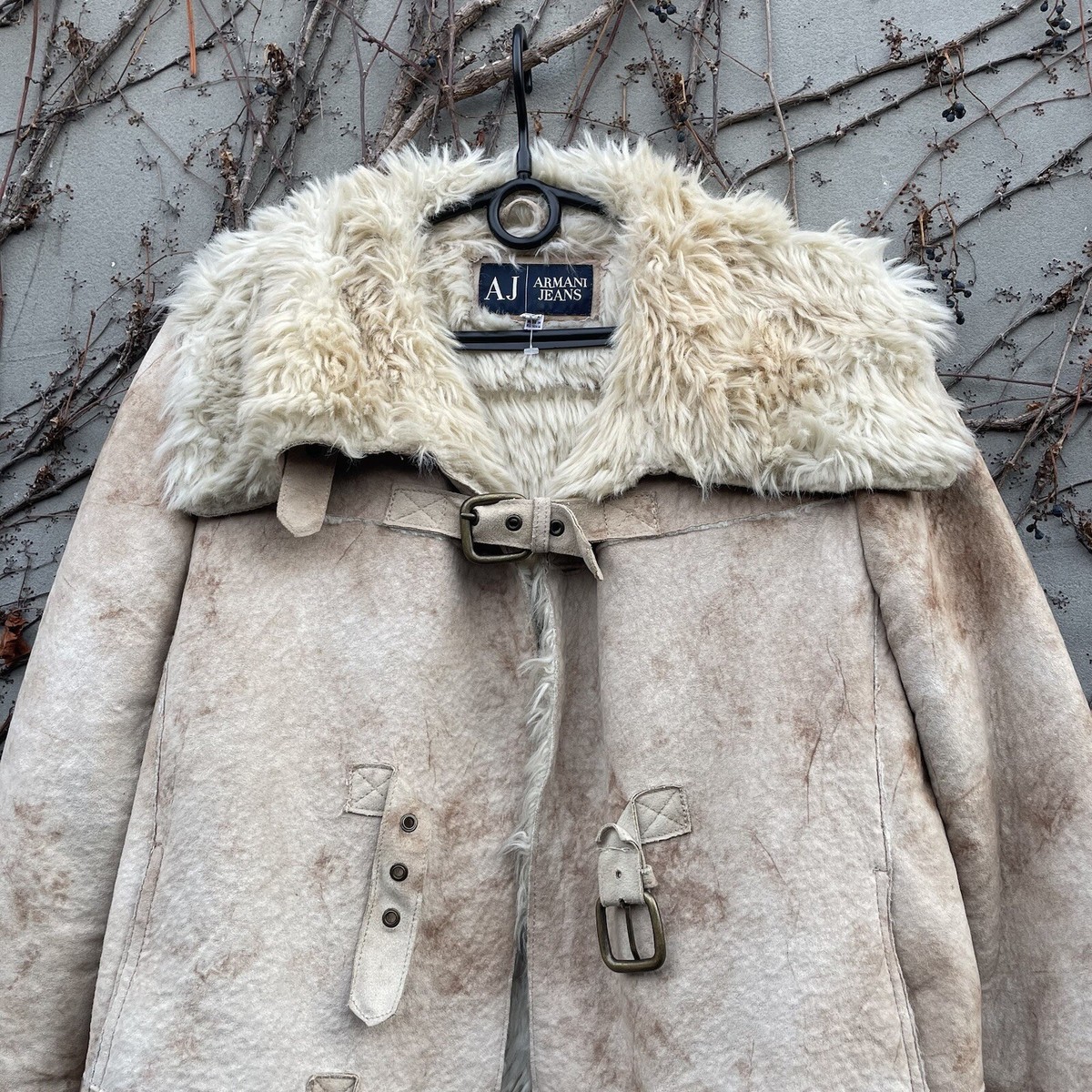 ジャケット・アウター ArmaniJeans Collar Fur Suede Tone Jacket ArmaniJeans Collar Fur Suede Tone Jacket