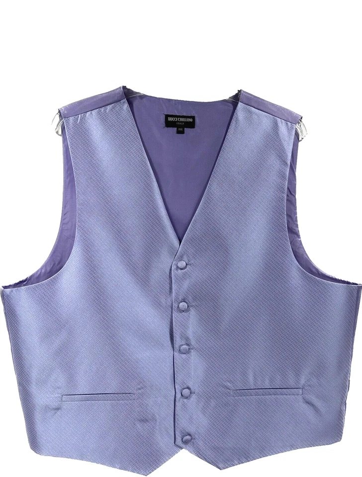 Rucci Chillino Men's Lavender Vest with Pink Diagonal Stripes Polyester Size 2XL - Image 3 of 3