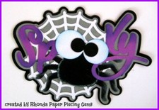 SPOOKY HALLOWEEN boy girl title paper piecing Premade Scrapbook Pages by Rhonda