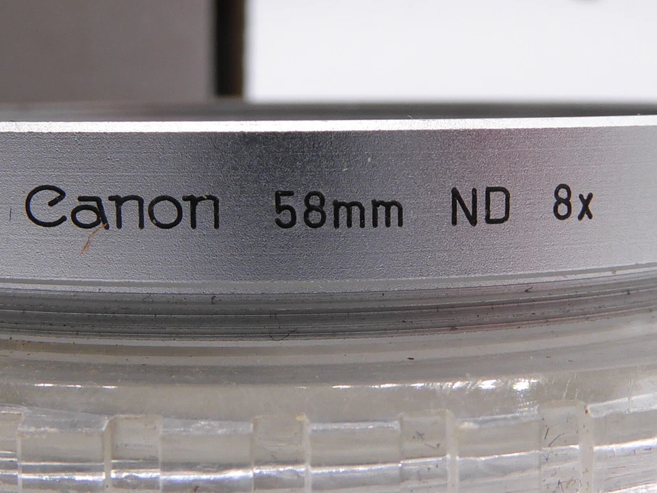 genuine silver rimmed 58mm NDx8 Filter Canon nd8x nd x 8 neutral density - Image 3 of 3
