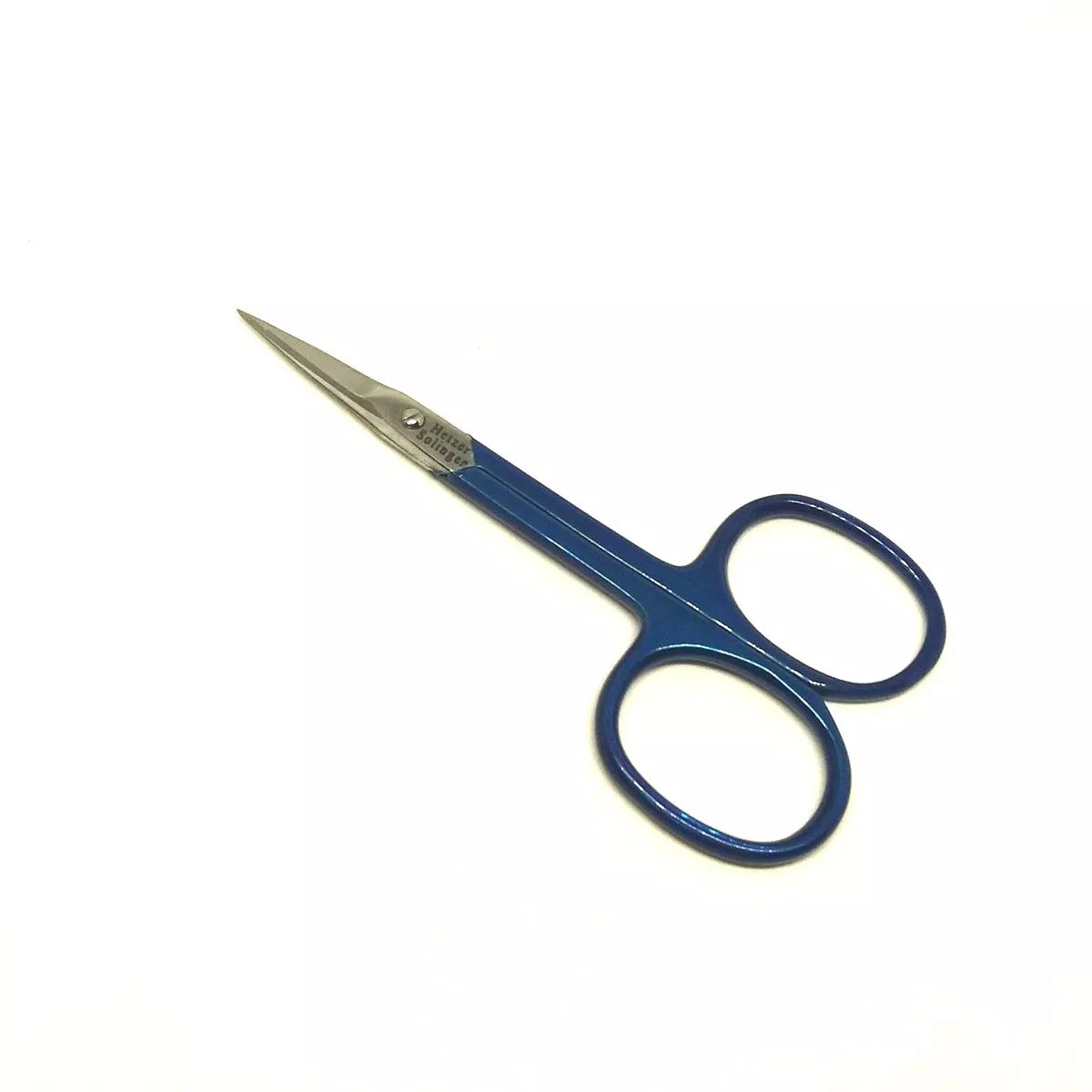 2 Pcs Fine Point Cuticle Scissors Set 3.5 Straight & Curved