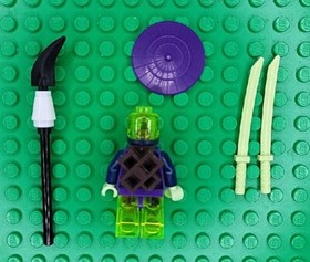 LEGO NINJAGO GHOST WARRIOR COWLER SCABBARD MINIFIGURE njo156 USED 70736 w/STAFF