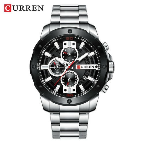 CURREN Men Watches Stainless Steel Wristwatch Male Chronograph Quartz Watch Gift - Bild 16 von 24