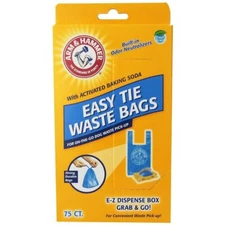 Arm and Hammer 150 Count Easy Tie Blue Waste Bags with Odor Neutralizer