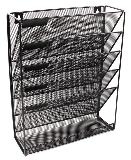 Easypag Mesh Wall Mounted File Holder Organizer Literature Rack 6 Compartments - Mesh Wall Mounted File Holder Easypag Mesh Wall Mounted File Holder Organizer Literature Rack 6 Compartments - Mesh Wall Mounted File Holder