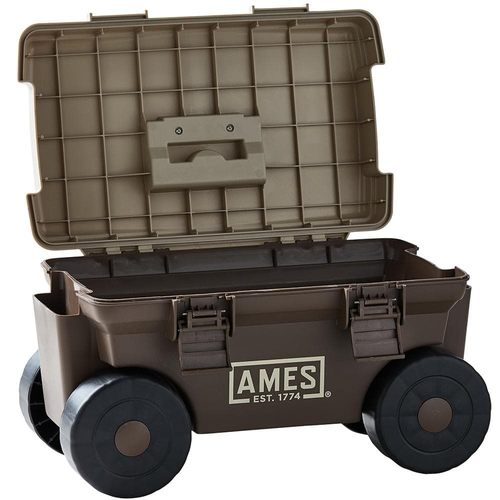 4 Cu.Ft. Plastic Rolling and Storage Lawn and Garden Cart - Picture 8 of 12