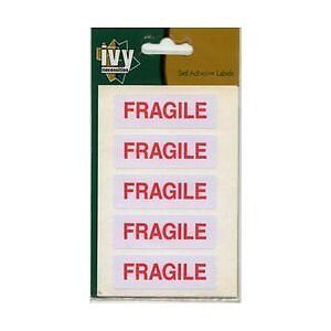 FRAGILE Stickers 19mm x 63mm Self Adhesive Sticky Labels Ivy 35 Stickers