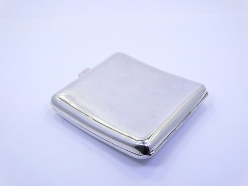 Art Deco 1925 ADIE BROS. "A" Sterling Silver Cigarette Case Holder Box 104g - Picture 9 of 10