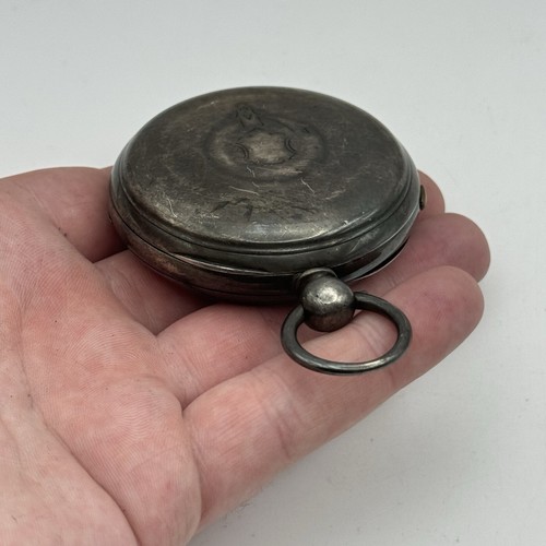 60mm Sterling Silver Patent Lever Chronograph Greenwich Time Keeper TO RESTORE - Picture 10 of 24