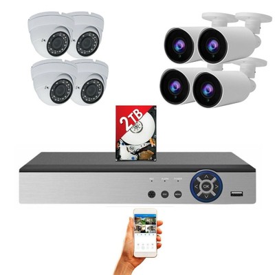 8Channel HD 1080p CCTV Security Surveillance Camera System Set 4x Dome 4x Bullet