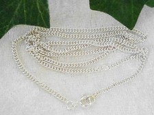 Fina Cadena de Plata Collar 925 Genuina Eslabones 40-60cm Panzer