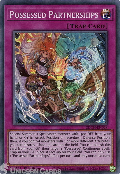SDCH-EN028 Possessed Partnerships Super Rare 1st Edition Mint YuGiOh Card