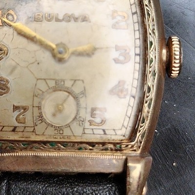 BULOVA 10BC 1951 Mens Watch 10k Gold Filled Art Deco Sub  display picture 1