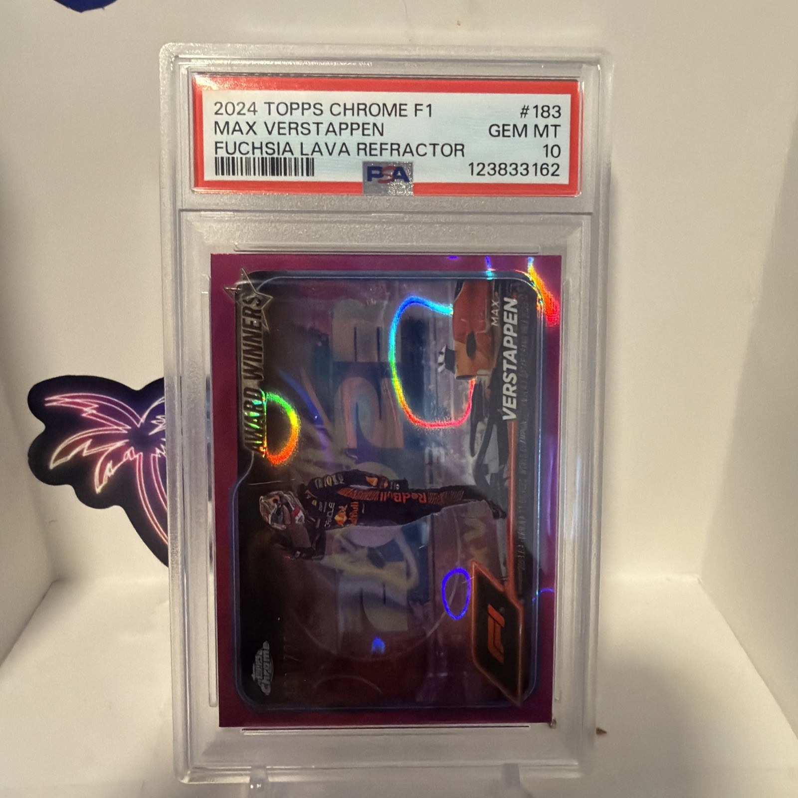 Topps Chrome Formula 1 Max Verstappen PSA 10 Slab Card Lot Sequential Refractor view 2