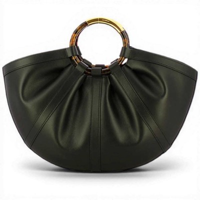 Mode Coccinelle Shell Tasche Damen schwarz Leder
