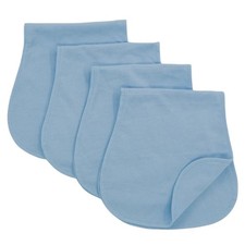 Arnzion Baby Burp Cloths Set Curved Absorbent and 19X9 Inches, Blue