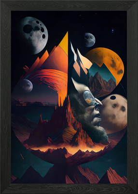 Kunst Collage Surrealismus gerahmtes Wandbild Poster Leinwanddruck Bild