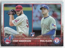 2015 Topps Update #US52 Cody Anderson / Phil Klein Rainbow Foil