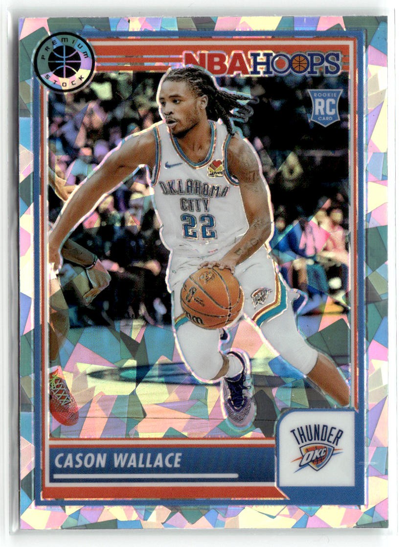 2023-24 Hoops Premium Stock #76 Cason Wallace Ice Prizm