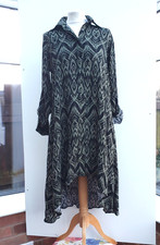 Apricot Clothing Hi Low Shirt Dress Tab Sleeves Khaki New Size 8