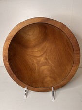 Cherry Wood Bowl Hand Made 9 1/2  Diameter Signed By Artist Beautiful