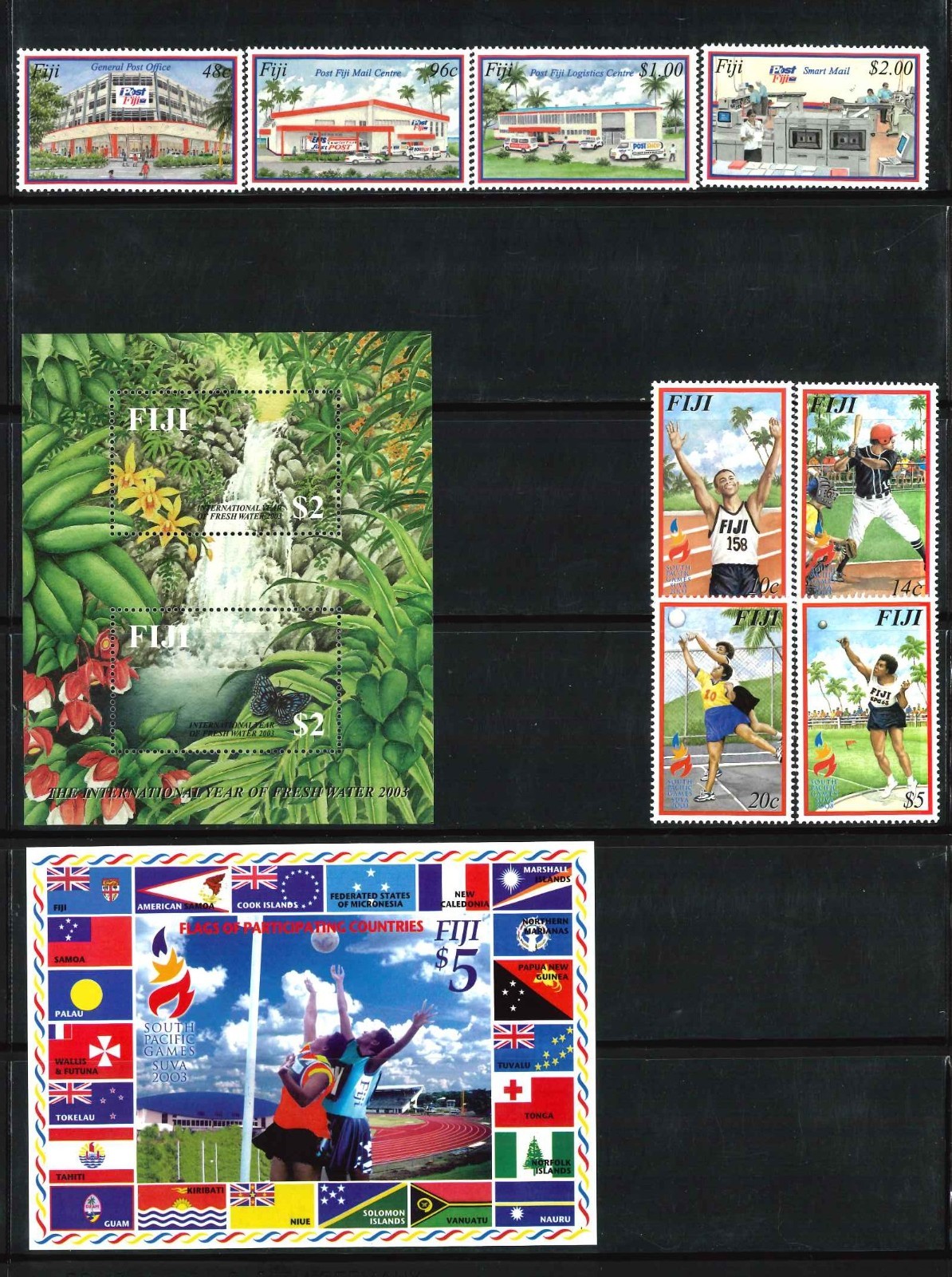 Fiji Stamps - 2003 Year Collection - 7 Sets - MNH