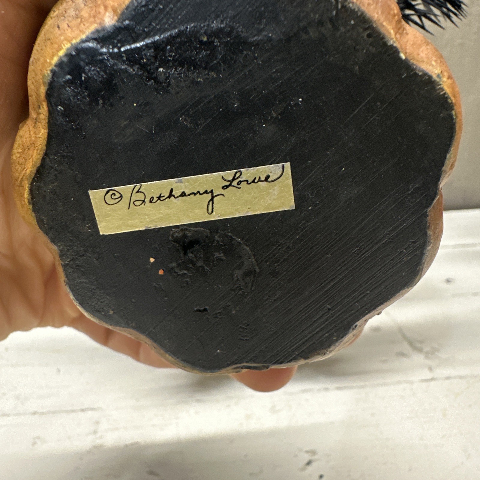 Bethany Lowe Halloween Tree Jack-O-Lantern Pumpkin Base Halloween Eyelash 16”