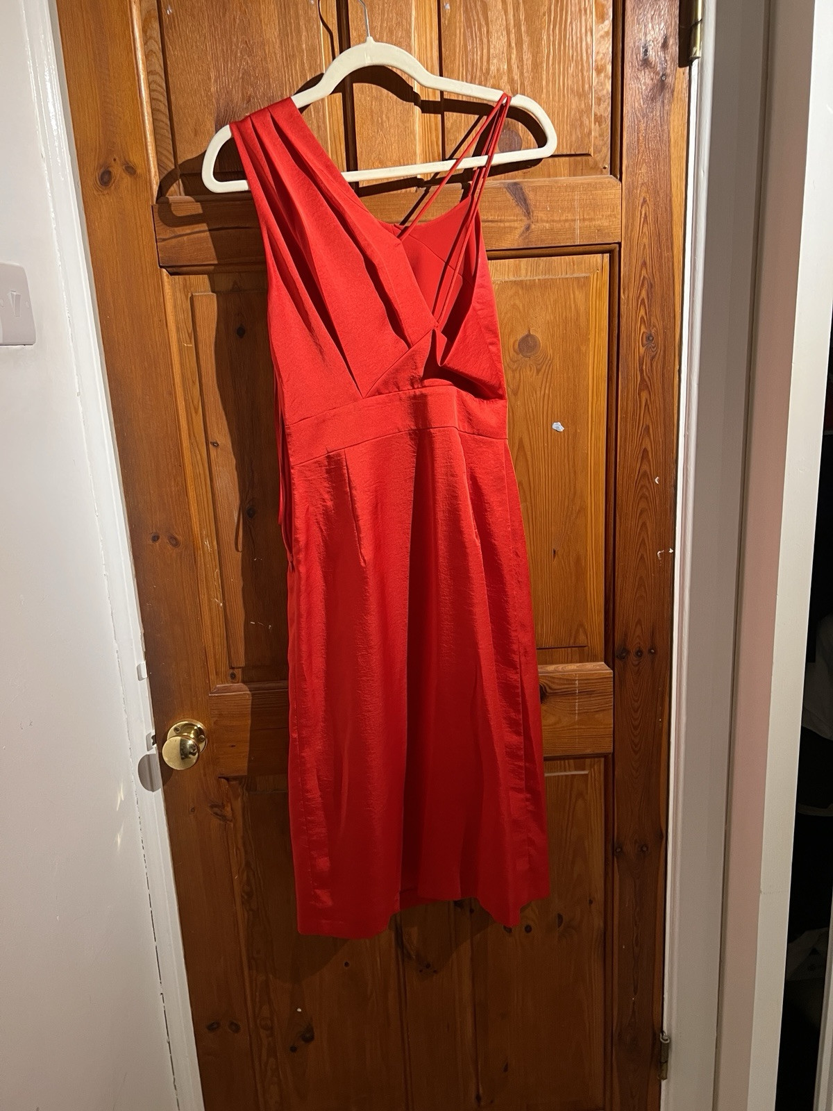 Reiss Sara One-Shoulder Cocktail Dress - Red - Size 6 - NWT image 3