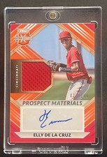 Elly De La Cruz - 2022 Elite Extra Edition - Prospect Materials Auto Orange /199
